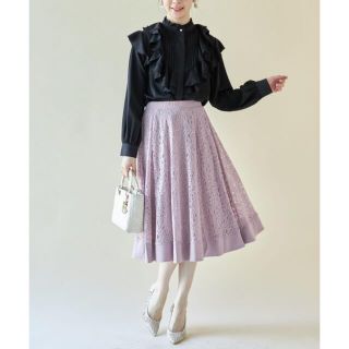 トッコ(tocco)のtocco closet フリルネックフロントタック入りラッフルフリルブラウス(シャツ/ブラウス(長袖/七分))