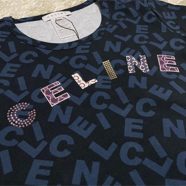 新品未使用タグ付き】セリーヌ ロゴ総柄 Tシャツ カットソー M-