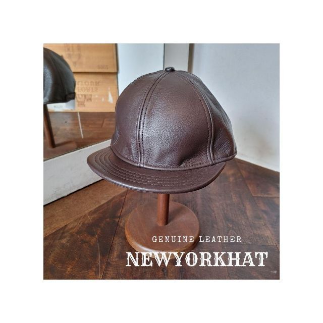 NEWYORK HAT ニューヨークハット　別注レザーキャップ　フリップキャップ