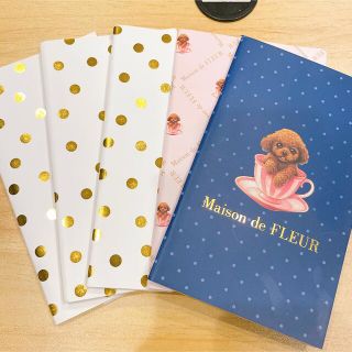 メゾンドフルール(Maison de FLEUR)のノート5冊セット(ノート/メモ帳/ふせん)