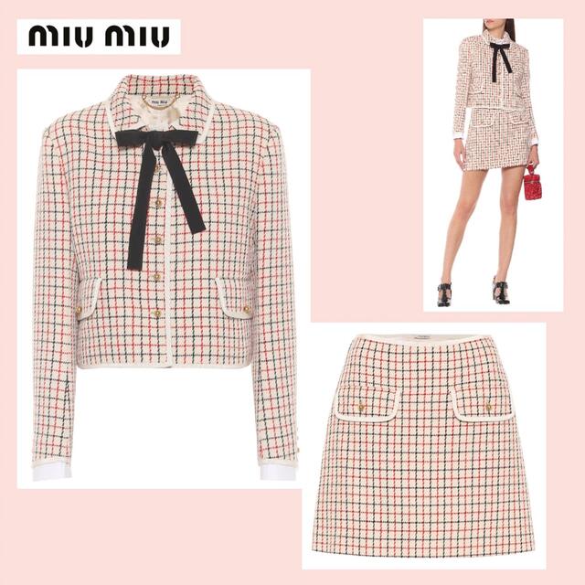 ★値下げしました！MIU MIU 未使用 トランペットスカート素材