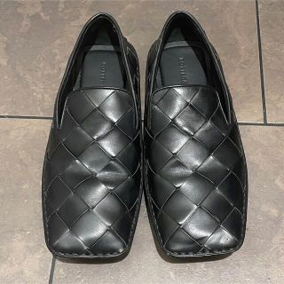 ボッテガヴェネタ(Bottega Veneta)のボッテガヴェネタ bottega veneta スクエアトゥ 革靴 42 黒(ドレス/ビジネス)