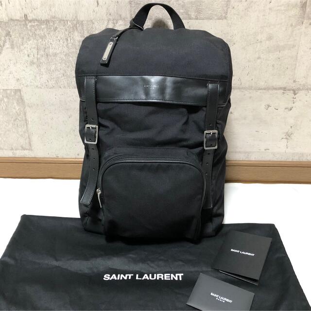 Saint Laurent(サンローラン)のSAINT LAURENT PARIS MOON バックパック　ブラック メンズのバッグ(バッグパック/リュック)の商品写真