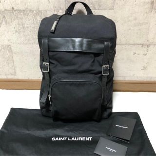 サンローラン(Saint Laurent)のSAINT LAURENT PARIS MOON バックパック　ブラック(バッグパック/リュック)