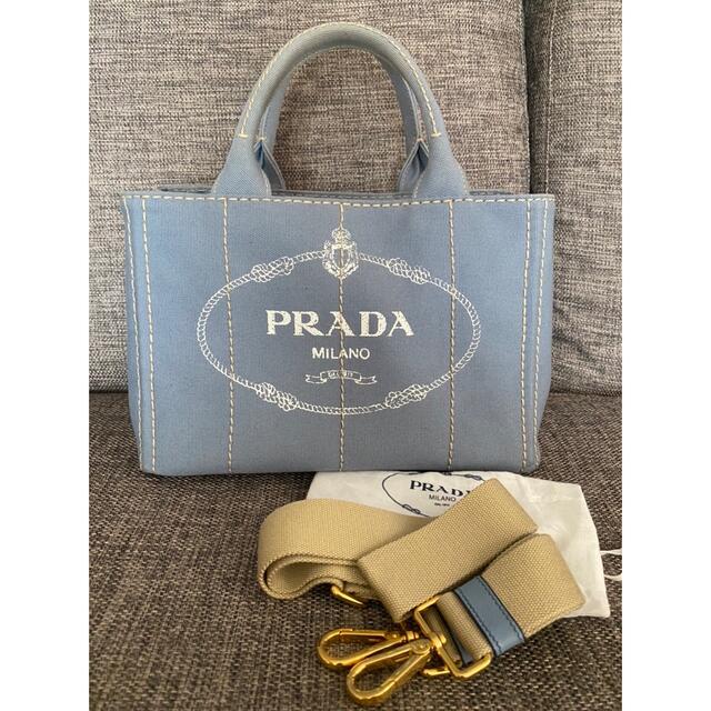 PRADA - 正規品 PRADA カナパ キャンバス 2way ショルダーバッグの通販
