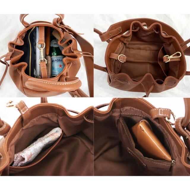 HAYNI ヘイニ　ラユーネ　本革　キャメルバッグ　ミニトートバッグ レディースのバッグ(ハンドバッグ)の商品写真