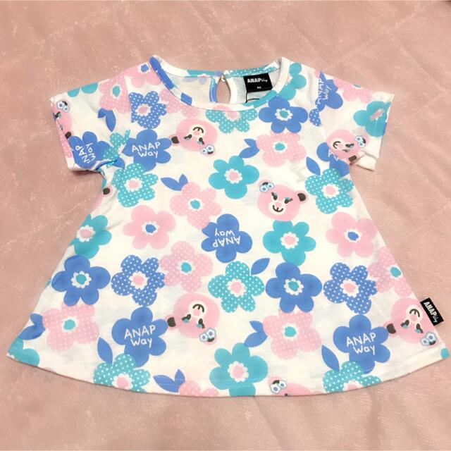 ANAP Kids(アナップキッズ)のANAPkids フレアＴシャツ 90cm キッズ/ベビー/マタニティのキッズ服女の子用(90cm~)(Tシャツ/カットソー)の商品写真