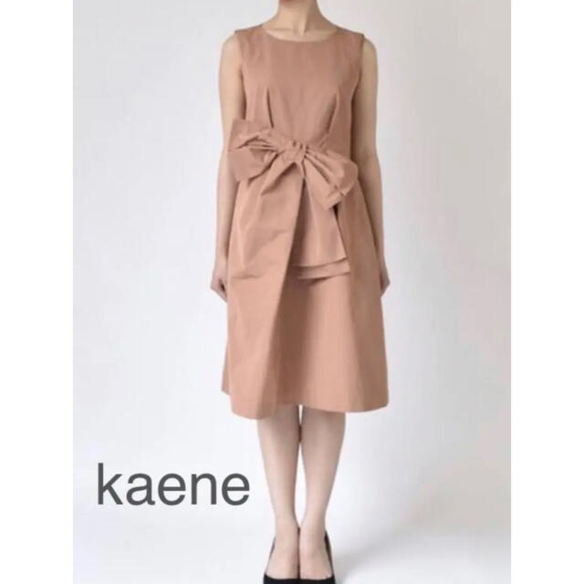 Kaene(カエン)のkaene バックドット　リボンワンピース レディースのワンピース(ひざ丈ワンピース)の商品写真