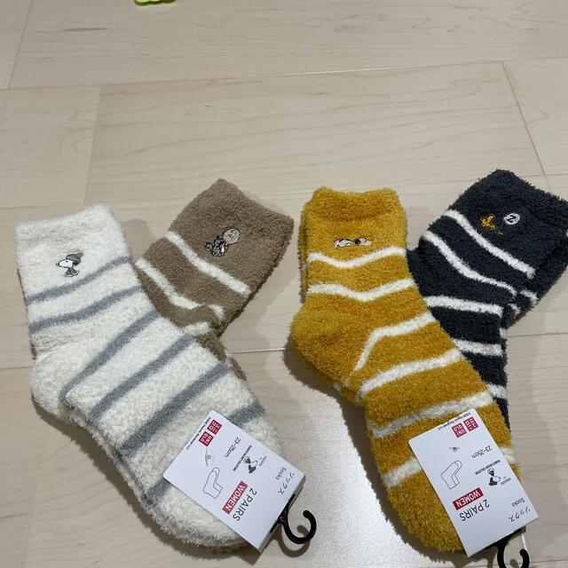 UNIQLO(ユニクロ)のUNIQLO✖️ピーナッツ　もこもこルームソックス レディースのレッグウェア(ソックス)の商品写真