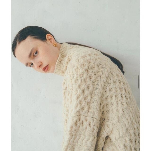 hella cable knit pullover - ivory