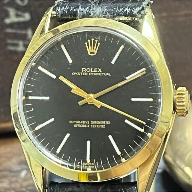 腕時計(アナログ)◆Rolex◆ロレックス◆Ref.1024◆ブラック◆黒◆アンティーク◆