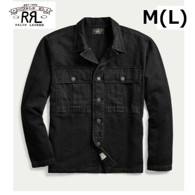 RRL(ダブルアールエル)の新品同様 RRL M-43 HBT JKT M (L) BLK ジャケット メンズのジャケット/アウター(ミリタリージャケット)の商品写真