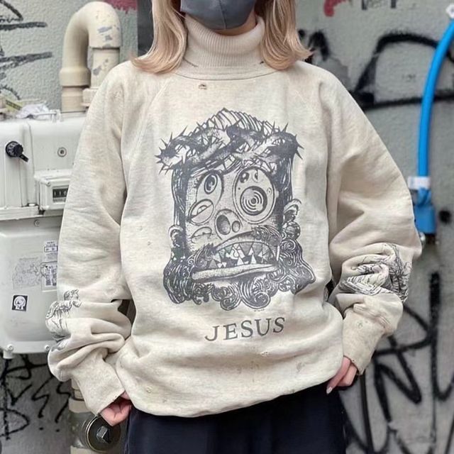 国内即発送 saint michael JESUS スウェット nuseluj.com