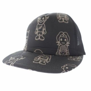 アベイシングエイプ(A BATHING APE)のアベイシングエイプ  × DC コミックス メッシュ キャップ 帽子 F 黒▲(キャップ)