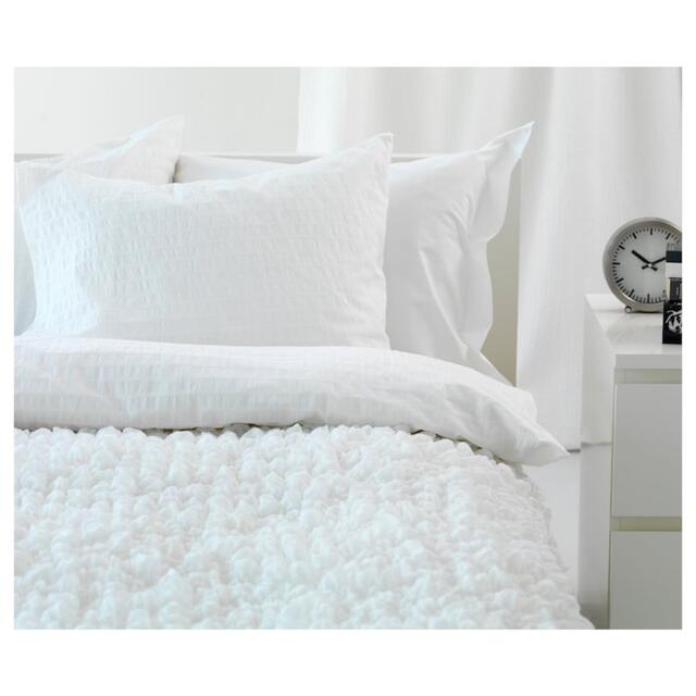 IKEA(イケア)の【ユ様専用】IKEA イケア　オフェーリア　130x170 cm  ホワイト インテリア/住まい/日用品の寝具(毛布)の商品写真