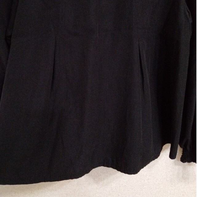 PAR ICI(パーリッシィ)のパーリッシィ バックレースアップブラウス黒 長袖ブラウスブラック レディースのトップス(シャツ/ブラウス(長袖/七分))の商品写真
