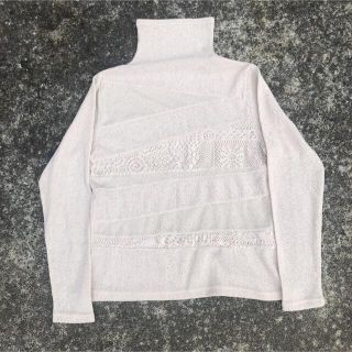 90’s Vintage タートルネック カットソー 刺繍 y2k シースルー(Tシャツ/カットソー(七分/長袖))