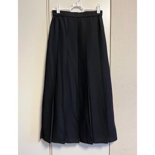 ユニクロ(UNIQLO)のユニクロ　ワイドプリーツスカート　XS 黒(ロングスカート)