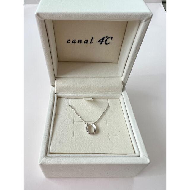 canal４℃(カナルヨンドシー)の【本日限定値引き】Canal 4℃  馬蹄モチーフ ホワイトゴールド ネックレス レディースのアクセサリー(ネックレス)の商品写真