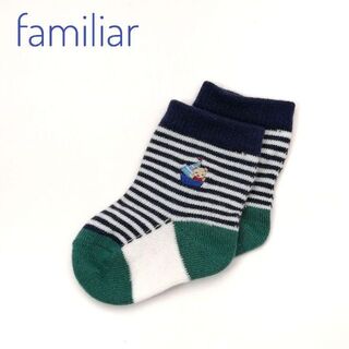 ファミリア(familiar)の✨新品・未使用品✨ファミリア　familiar　靴下　ボーダー　ファミちゃん(その他)