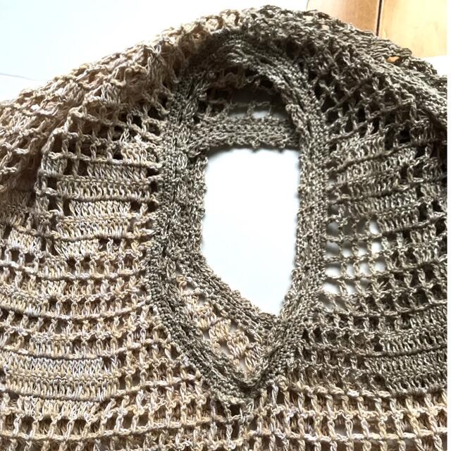 ベスト 前開き かぎ針編み ハンドメイド