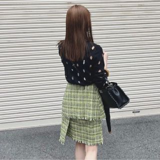 ルシェルブルー(LE CIEL BLEU)の【新品タグ付き】LE CIEL BLEU Tweed Mini Skirt 36(ひざ丈スカート)