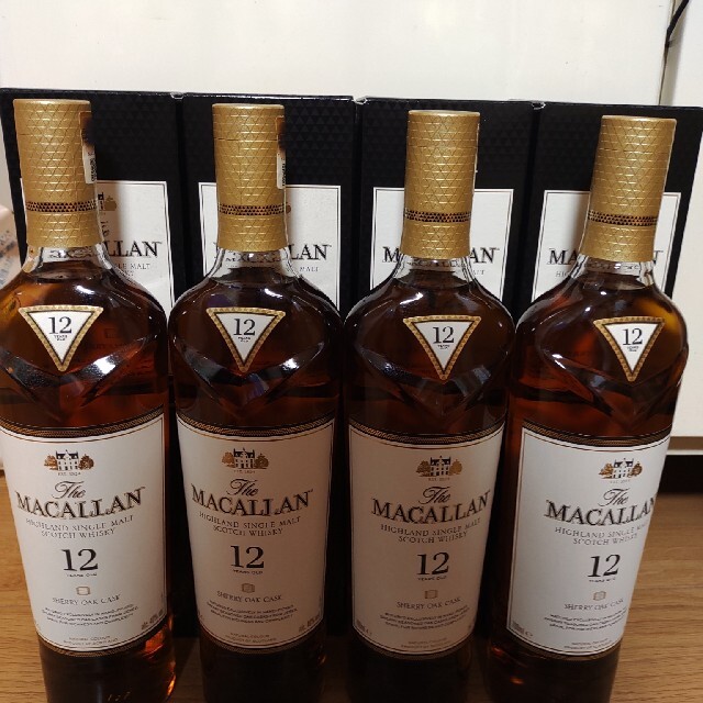 MACALLAN　マッカラン　12年　シェリーオーク　４本セット