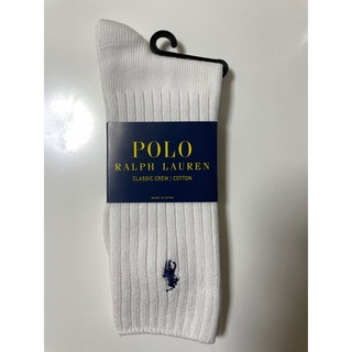 ポロラルフローレン(POLO RALPH LAUREN)のポロ ラルフローレン コットン クルー ソックス ホワイト US企画 POLO(その他)