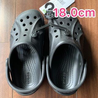 クロックス(crocs)の【新品】クロックス CROCS バヤスリッパ サンダル ブラック 18.0cm(サンダル)