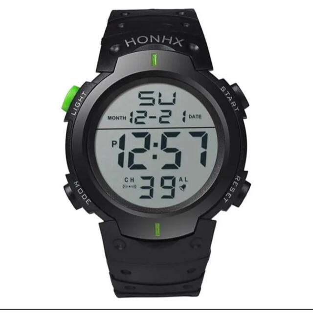デジタルウォッチ 腕時計 グリーン ユニセックス 防水 アウトドア 送料無料   メンズの時計(腕時計(デジタル))の商品写真