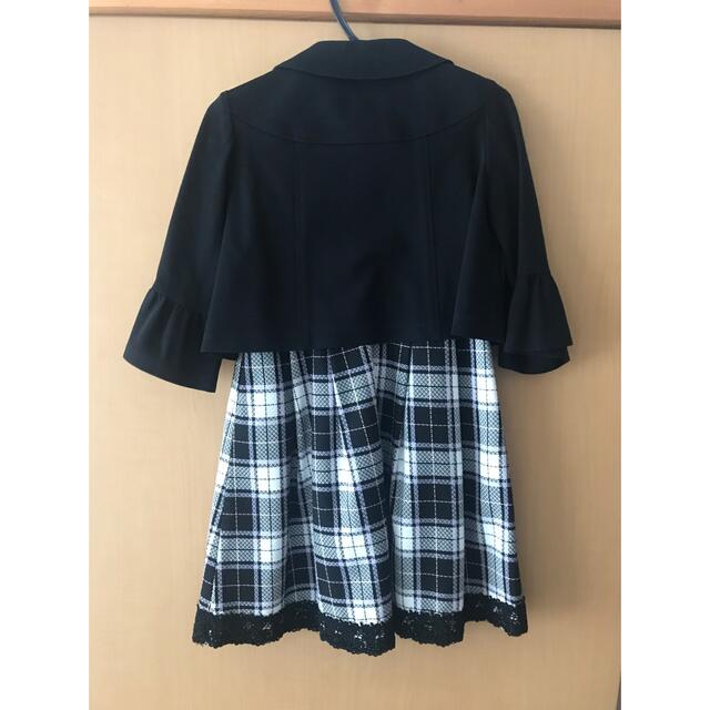 シルバー金具 新品!組曲 黒 ワンピース 2点セット サイズL
