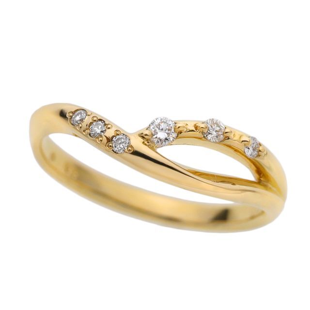 K18YG ダイヤモンド リング 0.09ct-