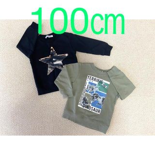 グローバルワーク(GLOBAL WORK)の長袖トレーナー　100㎝　2枚(Tシャツ/カットソー)