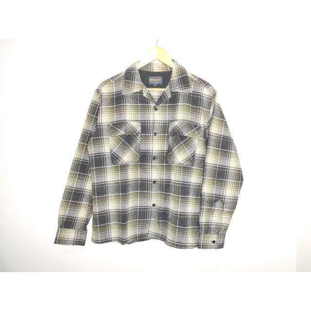 709002● PENDLETON 長袖 チェック オープンカラー シャツ