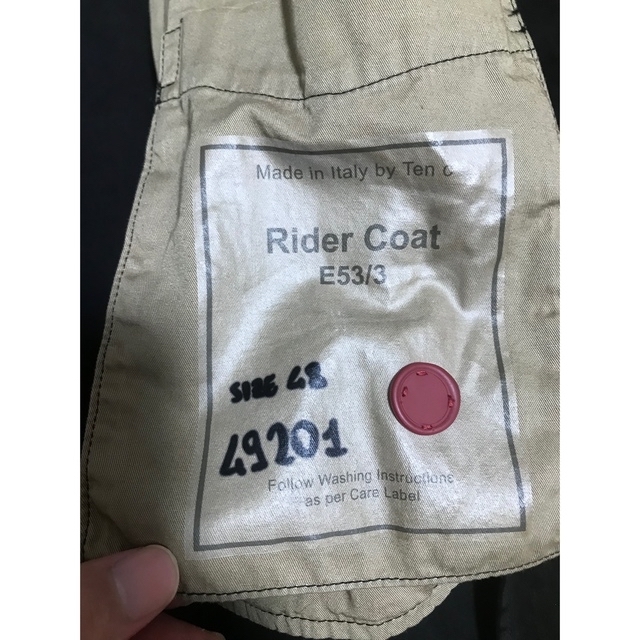 Ten C テンシー RIDER COAT 48 black メンズのジャケット/アウター(モッズコート)の商品写真