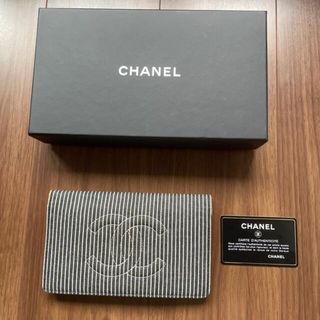 シャネル(CHANEL)のCHANEL ストライプ　デニム　長財布(財布)