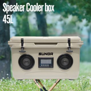 SUNGA Bluetooth スピーカークーラーボックス 45L ベージュ(調理器具)