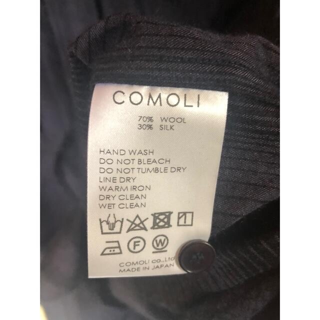 COMOLI(コモリ)のCOMOLI コモリ  ウールシルク　シャツ　ネイビー　サイズ1 メンズのトップス(シャツ)の商品写真