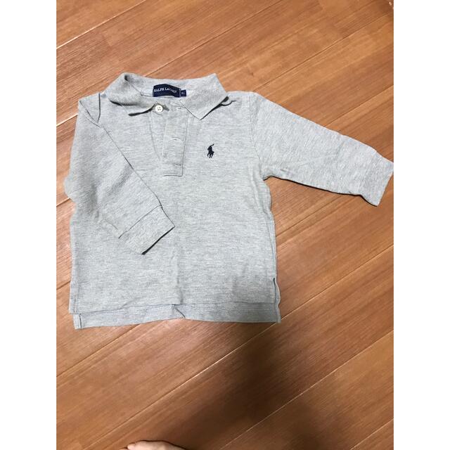 Ralph Lauren(ラルフローレン)のラルフローレン　長袖ポロシャツ　80 グレー キッズ/ベビー/マタニティのベビー服(~85cm)(シャツ/カットソー)の商品写真