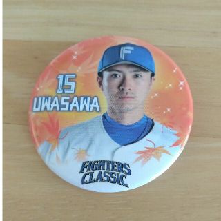 ホッカイドウニホンハムファイターズ(北海道日本ハムファイターズ)の上沢直之　缶バッジ(スポーツ選手)