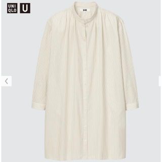 ユニクロ(UNIQLO)のUNIQLO U ストライプシャツワンピース(ワンピース)