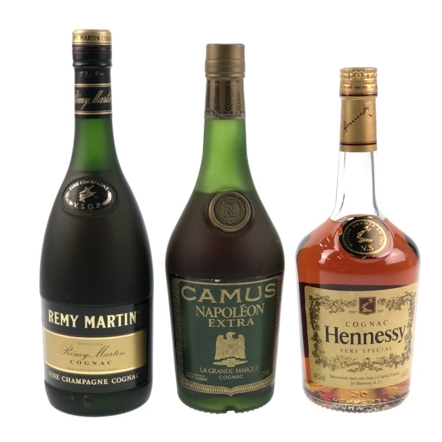 3本 REMY MARTIN CAMUS Hennessy コニャック