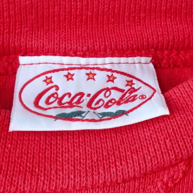 90年代 Coka Cola コカ・コーラ スウェット 刺繍 企業ロゴ レッド (レディース 18/20)   O2617