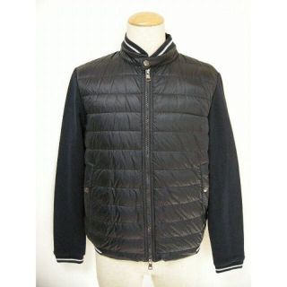 モンクレール(MONCLER)のサイズL◆新品 本物◆モンクレール スウェット切替ライトダウンジャケット メンズ(ダウンジャケット)