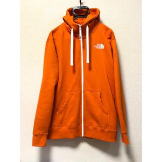 ザノースフェイス(THE NORTH FACE)のノースフェイス　刺繍ZIP UP パーカー　サイズL オレンジ(パーカー)