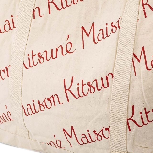 MAISON KITSUNE'(メゾンキツネ)のメゾンキツネ バッグ トート コットン A4 モノグラム ロゴ カバン 鞄 レディースのバッグ(トートバッグ)の商品写真