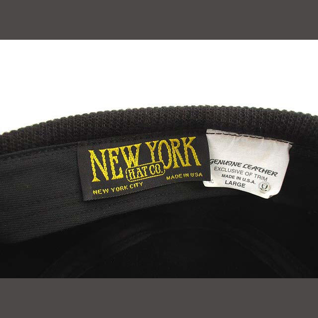 NEW YORK HAT(ニューヨークハット)のニューヨークハット レザー ニット 切替 キャップ 帽子 スターコンチョ メンズの帽子(その他)の商品写真