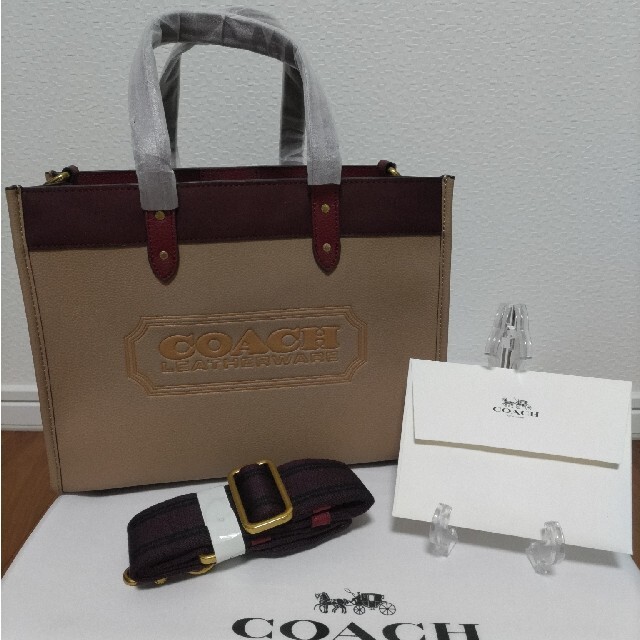 coach コーチ　ブラウン　フィールドトート　30 キャンバストートバッグ