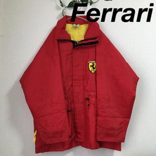 フェラーリ(Ferrari)の【レア】Ferrari フェラーリ　ナイロンジャケット　ビッグロゴ　レッド(ナイロンジャケット)