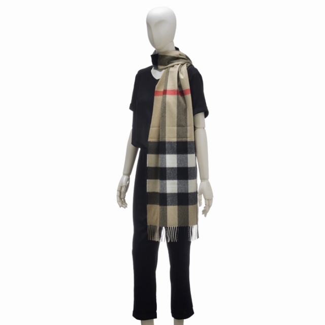 BURBERRY マフラー カシミアスカーフ ストール メガチェック